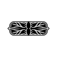 Elegant Black and White Ornament, Modern Botanical vector