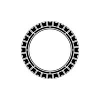 Geometric Mandala in Black and White, Circular Pattern vector