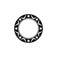 Minimalist Circular Emblem with Starbursts and Curves vector
