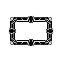 Art Deco Black Frame on White Background vector