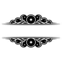 Celestial Frame Elegant Black and White Decorative Element vector