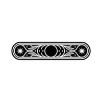 Ornate Black White Emblem - Decorative Element, Symbol vector