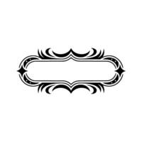 Elegant Black Decorative Frame on Gray Background vector