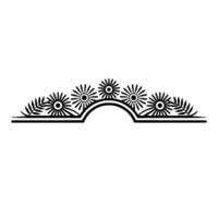 Elegant Floral Archway Decorative Element in Minimalist Style vector