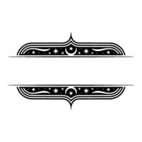 Celestial Divider Stars, Moon, and Decorative Border vector