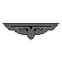 Geometric Abstract - Black Lines on White, Modern vector
