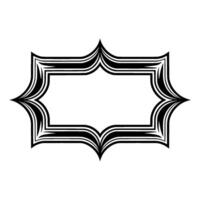 Geometric Decorative Frame in Black and White, Minimalist vector