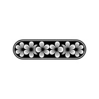 Floral Border in Black and White, Elegant and Minimalist vector