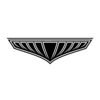 Geometric Black White Emblem , Abstract Decoration on Light Background vector