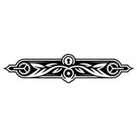 Ornamental Keyhole, Gears, Floral Elements - Decorative Border vector