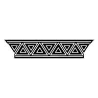 Minimalist Geometric Triangle Pattern Border, Illustration vector