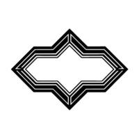 Geometric Black and White Frame with Empty Space, Clean Minimalist vector