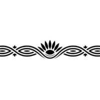 Elegant Black Floral Border on a Gradated Background vector