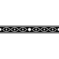 Decorative Border Ornament with Stars and Intertwined vector