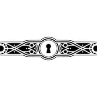 Elegant Keyhole with Ornate Border - Illustration vector