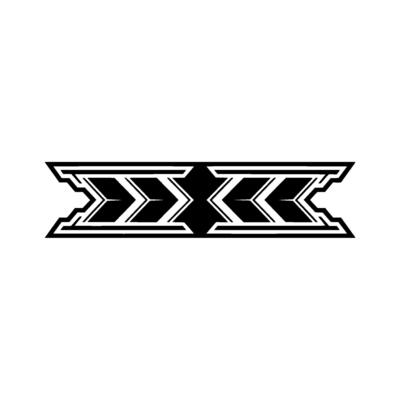 Geometric Arrow Border in Black White, Element