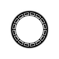 Geometric Circular Border, Black and White, Minimalist Element vector