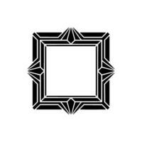 Geometric Art Deco Frame - Minimalist on White Background vector