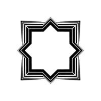 Geometric Star Frame, Modern Minimalist Black and White vector