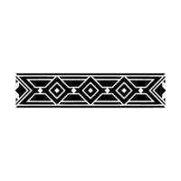 Geometric Pattern Border - Black White Minimalist vector