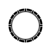 Geometric Circular Black White Minimalist vector
