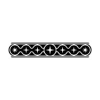 Geometric Star Pattern Border Element on White, Minimalist vector