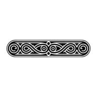 Ornate Celtic Border , Black and White Ornament on White Background vector