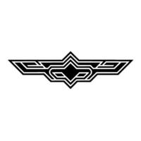 Geometric Wing Abstract Illustration, Minimalist Style vector