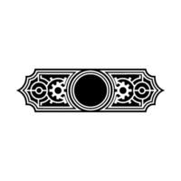 Geometric Black White Ornament - Modern Steampunk Style vector