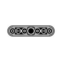 Decorative Black and Silver Ornamental Border, Art Deco Style vector