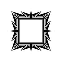 Art Deco Frame, Black and White Geometric on Light Background vector
