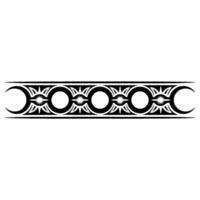 Tribal Band , Black and White Pattern, Decorative Element vector