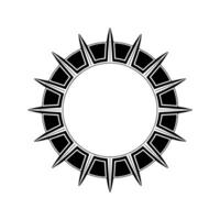 Geometric Sunburst , Black and White , Elegant and Modern Style vector