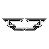 Geometric Emblem Abstract Black and White vector