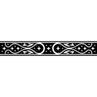 Elegant Black White Decorative Border with Star Elements vector