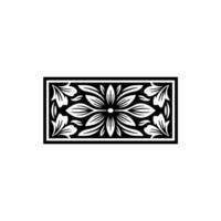 Elegant Floral in Black White on Gradient Background vector