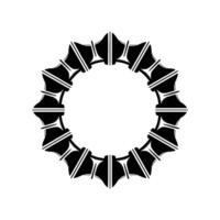 Elegant Black and White Circular Element vector