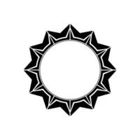 Geometric Sunburst Frame on White Background vector