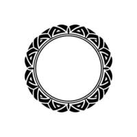 Geometric Celtic Knot Circle Frame - Minimalist Element vector