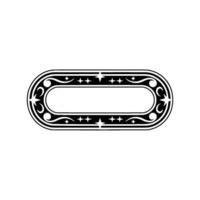 Elegant Oval Frame with Star Motifs and Decorative Elements vector