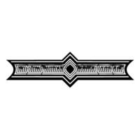 Geometric Art Deco Element, Black White, Clean Lines vector