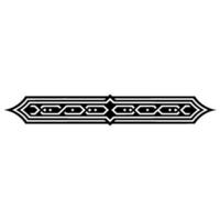 Geometric Black and White Ornament, Element vector