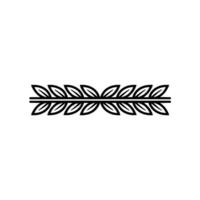 Simple Leafy Laurel Wreath Border on Pale Background vector