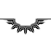 Geometric Black Panther Sunburst on White vector
