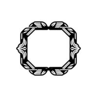Art Deco Frame in Black and White - Elegant Ornamental vector