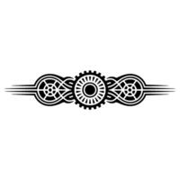 Steampunk Gear and Ornament , Minimalist vector