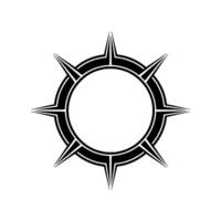 Geometric Circular Ornament with Spikes, Modern Element vector