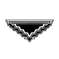 Geometric V-Shape Abstraction Black, White, and Silver vector