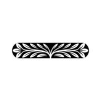 Minimalist Black and White Floral Element on White Background vector