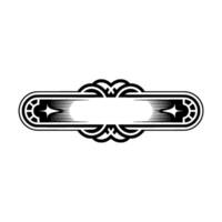 Elegant Art Deco FrameLabel, Black White Minimalist vector